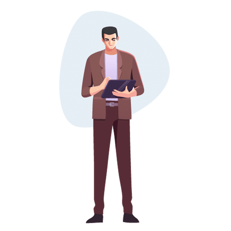 man-standing-tablet